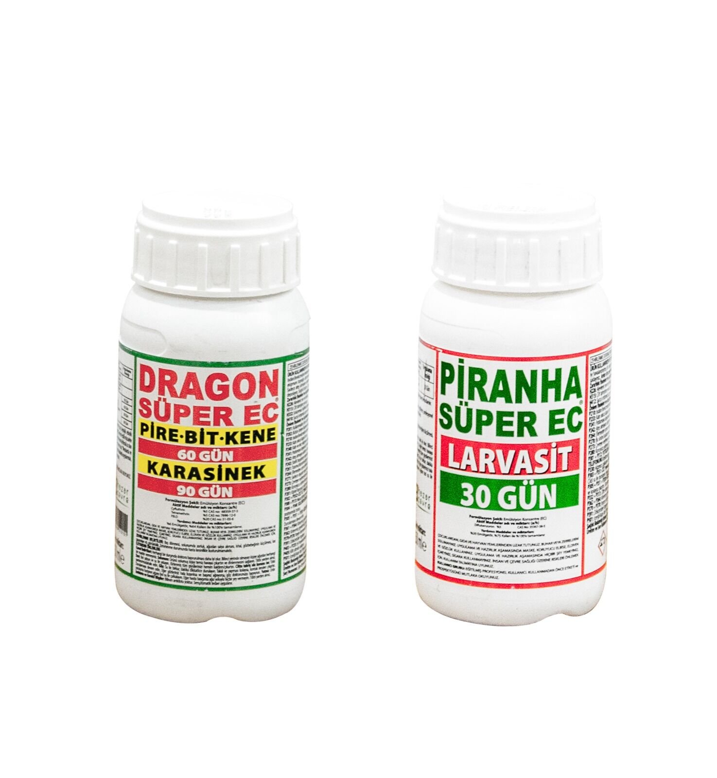 Bit ,pire ,kene, kara sinek ilacı ( dragon süper ec 500 ml+piranha süper ec 500 ml)