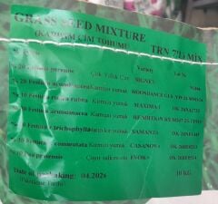 7’li Karışım Çim Tohumu